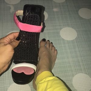 Beautiful leather black heels